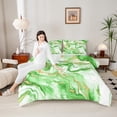 thumbnail image 4 of Castle Fairy Abstract Marble 2Pcs Bedding Comforter Set for Boys Girls Children,Gradient Marbling Watercolor Twin Comforter Sets,Gold Metallic Breathable Bedding Set,Luxury Bedroom Decor, 4 of 8