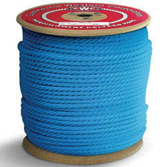 CWC 3-Strand Polypropylene Rope - 5/16" x 600 ft., Blue