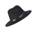 thumbnail image 2 of Sonducket Sombrero de ala ancha de fieltro, gorro Vintage para mujer, gorro cálido de invierno, accesorios de ropa de viaje para fiestas Sombreros negro, 2 of 8