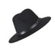 thumbnail image 1 of Qarigey Sombrero de ala ancha de fieltro, gorro Vintage para mujer, gorro cálido de invierno, accesorios de ropa de viaje para fiestas Sombreros negro, 1 of 8