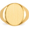 thumbnail image 5 of 14K Yellow Gold 17.5X14.5mm Closed Back Men's Signet Ring (Size 10) Made In United States rs126, 5 of 6