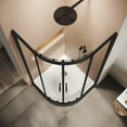thumbnail image 2 of Sunny Shower 38 in. W x 38 in. D x 72 in. H Black Finish Quadrant Enclosures in Sliding Shower Doors, 2 of 10