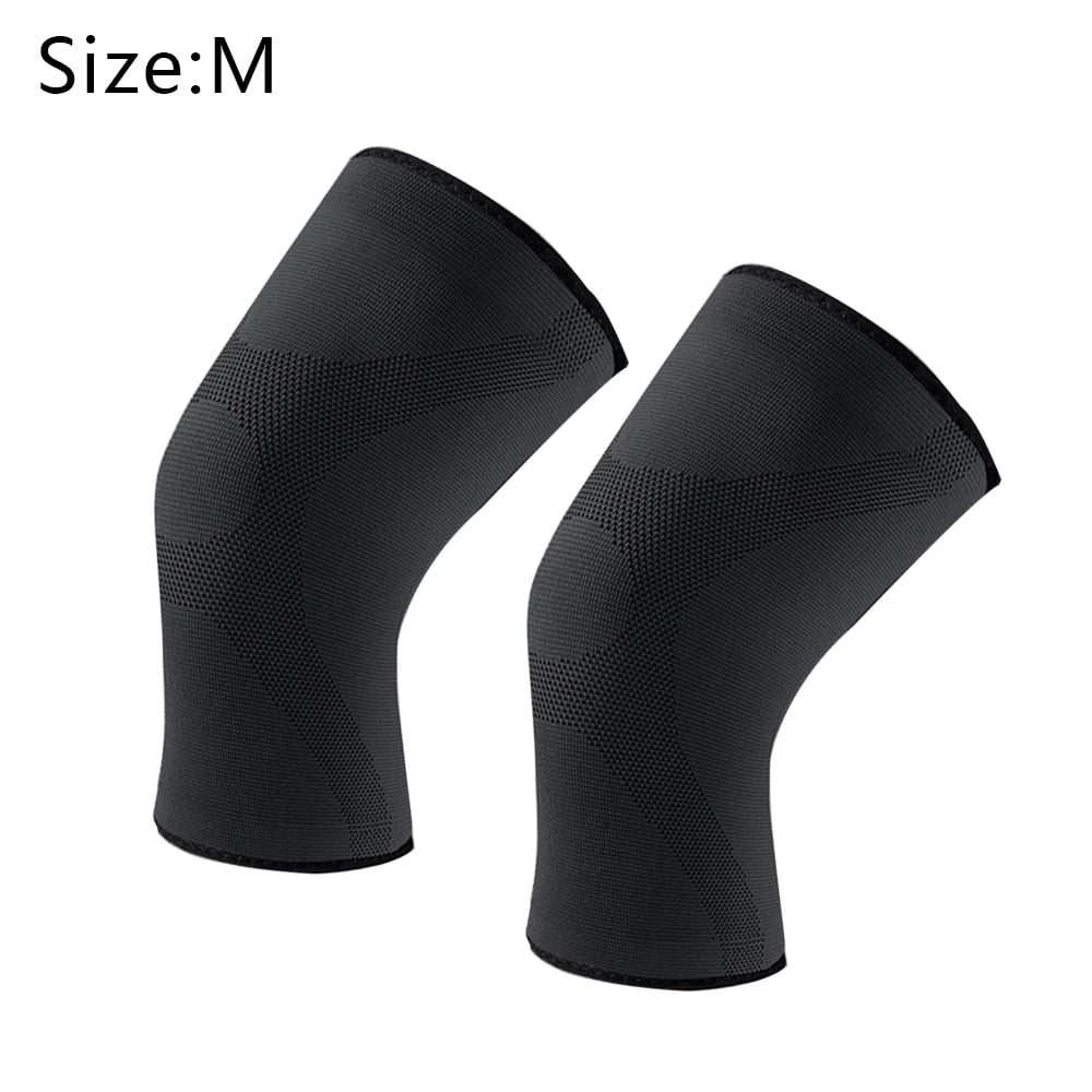 Knee Brace, Knee Compression Sleeve Support for Knee Pain, Running, Work Out, Gym, Hiking-black-M