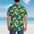 thumbnail image 4 of Susaid tropical butterflies and plants Print Hawaiian Shirts for Men Women,Hawaiian Summer Short-Sleeve Casual Relaxed-Fit Button-Down,X-Large, 4 of 7
