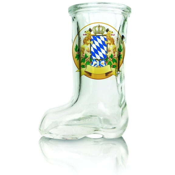 Beer Boot Shot Glass Bayern Crest