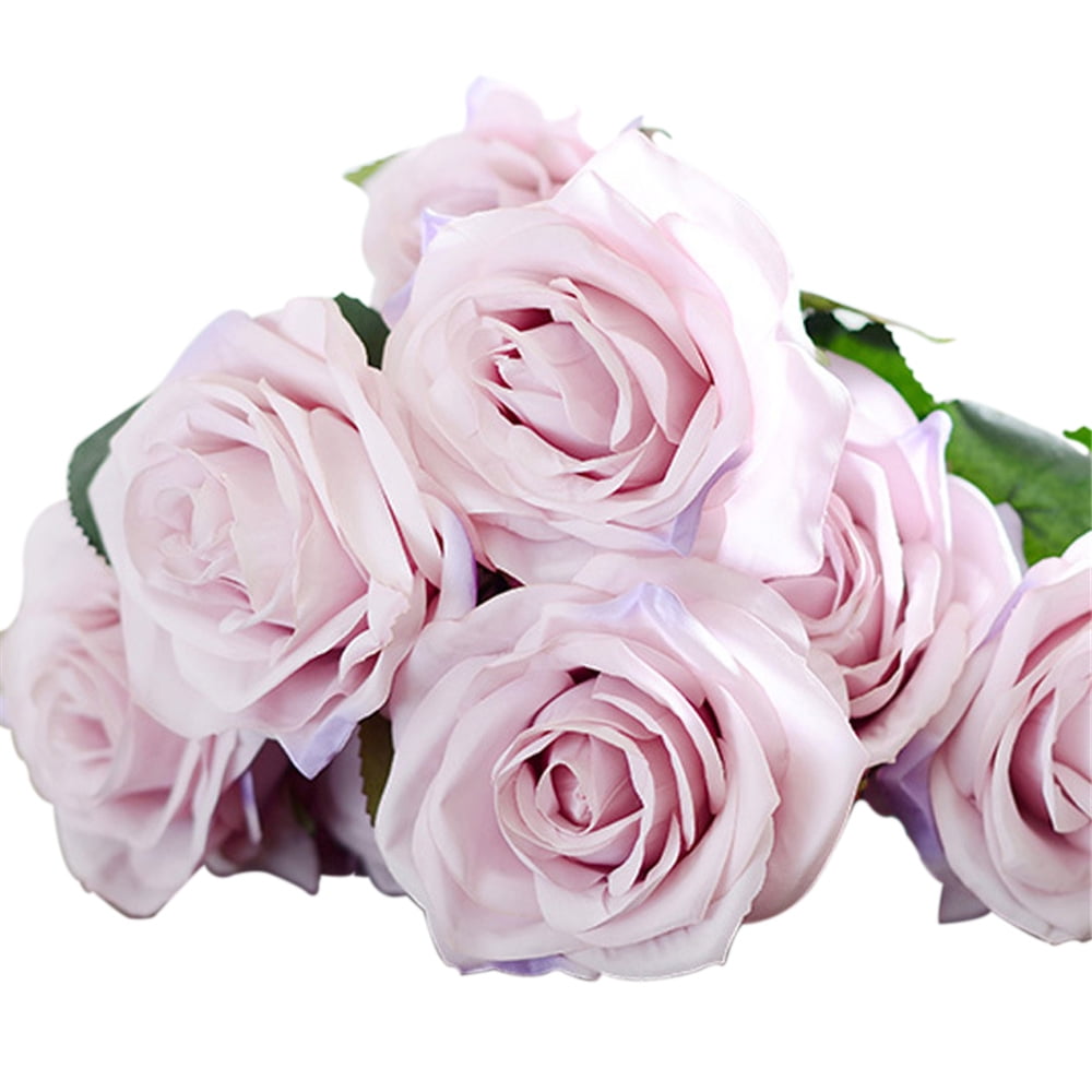 10 Heads big Artificial rose flower bouquet wedding home fall