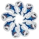 thumbnail image 2 of Juego de 9 piezas de cubiertas de cabeza de hierro de golf para cuñas de palos de golf Protector de cuero de PU con blanco Zulema cubiertas de cabeza de hierro de golf, 2 of 8
