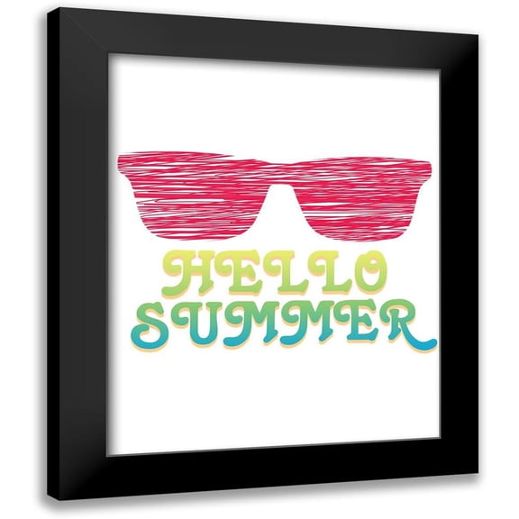 Kimberly, Allen 12x14 Black Modern Framed Museum Art Print Titled - Hello Summer