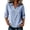 Blue, variant on Plus Size Tops for Curvy Women Crew Neck Pleated Ruffle Edge Long Sleeve for Everyday Fashion Shirts Multicolor S