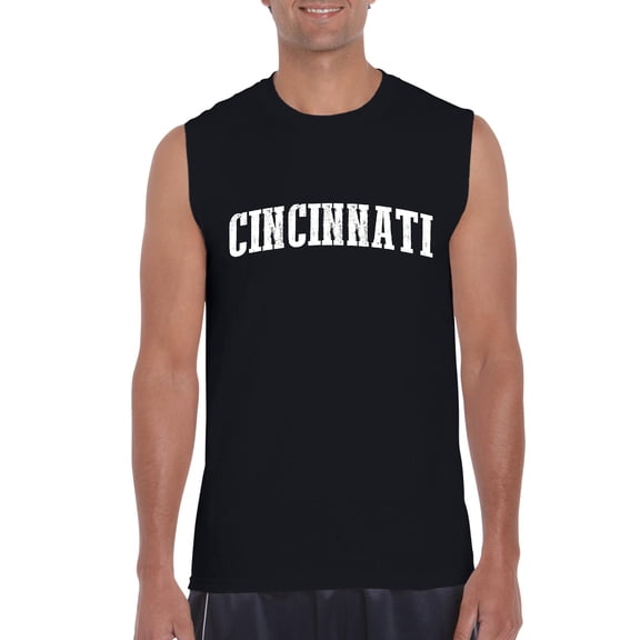 Artix - Men's Graphic T-Shirt Sleeveless, up to Men Size 3XL - Cincinnati