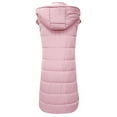 thumbnail image 6 of ZMHEGW Women Coats Winter Sleeveless Vest Long Hoodie Warm Down With Pockets Quilted Outdoor Zipped Single Top Fall Jackets, 6 of 6