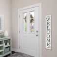 thumbnail image 5 of My Word! Welcome White W/Sprig Welcome Sign and porch leaner for Front Porch, Yard, Deck, Patio, or Wall - Indoor Outdoor Decorative Farmhouse Rustic Vertical Home Decor 8"x46.5", 5 of 7