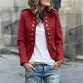 thumbnail image 5 of IROINNID Women's Short Open Front Jacket Solid Color Long Sleeve Warm Coat Cardigan Winter Sleeve Outerwear, Red, 5 of 9