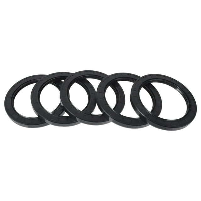 Sello de aceite universal Unique Bargains TC de doble labio con resorte de acero, sello de eje rotativo 90x120x12mm, alta presión, caucho NBR negro, 5 Pcs