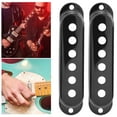 thumbnail image 4 of Electric Guitar Pickup Cover, Brass Pickup Cover, Brass Single-Coil Fine Workmanship Convenient To Use For Guitar Bass Practice And Performance Bands Noire, 4 of 8