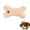 White, variant on Bone-Shaped Plush Toy for Small & Medium Dogs, Chew-Resistant Soft Plush Pillow with Embroidered Design for Indoor Play & Rest