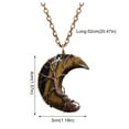 thumbnail image 3 of Jewelry VerPetridure Moon Safety Long Life Lock Necklace able silver Necklace, 3 of 6