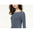 thumbnail image 3 of INC International Concepts Women's Waffle Knit Side Zip Tunic Sweater Gray Size Petite Small, 3 of 3