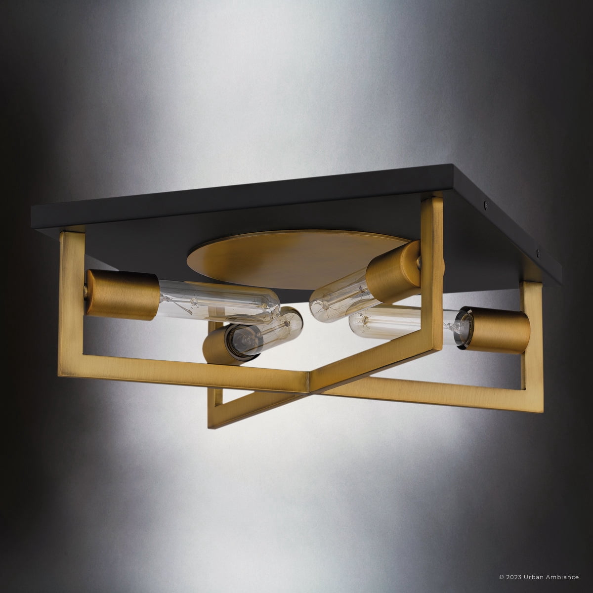 Luxury Modern Ceiling Light, Aged Brass, UQL4580