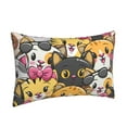 thumbnail image 2 of Naloa Cute Cat Cartoon Pillowcase, Throw Pillowcase, Wrinkle-Free, Stain-Resistant with Hidden Zipper for Bedroom Sofa - 14"x20", 2 of 9