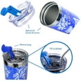 thumbnail image 3 of DRINCO 20 oz Stainless Steel Tumbler With Straw & Spill Poof Flip Lid, Vacuum Insulated Travel Mug, For Hot & Cold Drinks, Nampa, 3 of 5
