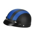 thumbnail image 4 of Casco de Bicicleta PU Cuero Absorción de Choque Transpirable Casco de Patineta Portátil de Verano para Motos para Patinar Bicicleta de Montaña Azul negro, 4 of 8