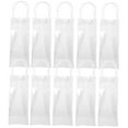 thumbnail image 4 of 10pcs Clear Transparent Tote Bags with Handles, Plastic Handheld Shopping Bags, Wedding, Wine, PVC Button Closure, 4 of 8
