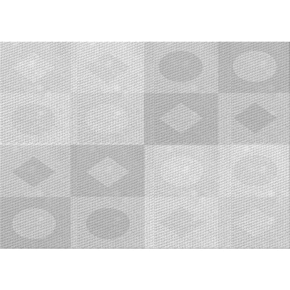 Ahgly Company Indoor Rectangle Patterned Platinum Gray Area Rugs, 7' x 10'