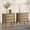 Cherry Oak, variant on Surmoby Oak Boho 3-Drawer Nightstand Set of 2 - Extra Wide Storage Night Stand with Gold Handles Large&Tall Bed Side Table for Bedroom Living Room Enterway