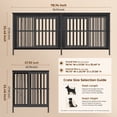thumbnail image 5 of Ironovahome 78" Dog Crate Furniture for 2 Large Dogs with Sturdy Removable Divider and Double Doors, XXL Extra Large Indoor Dog Kennel, Thick Heavy Duty Wooden Dog Cage, Black, 5 of 8