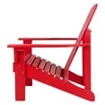 thumbnail image 2 of Shine Company Traditional Cedar Wood Patio Firepit Adirondack Chair in Red, 2 of 7