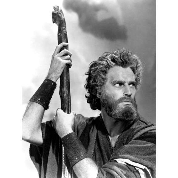 The Ten Commandments, Charlton Heston, 1956 Poster Print (16 x 20)