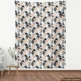 thumbnail image 4 of Ambesonne Floral Design Fabric by the Yard Upholstery, Geometric Lozen Rose, 3 Yards, White Charcoal Grey Amber, 4 of 5