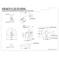 thumbnail image 2 of Kingston Brass KB46380HL Tub and Shower Faucet, Brushed Nickel, 2 of 2