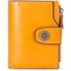 thumbnail image 1 of Cartera Pequeña de Piel Auténtica para Mujer Bloqueo RFID Color Amarillo CHAO, 1 of 5