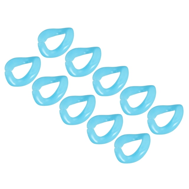Unique Bargains Acrylic Link Rings, 35mm Quick Linking C-Clips Hooks for DIY Blue 16Pack