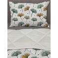 thumbnail image 3 of Gingko Comforter & Sham Bedding Set, Floral Leaves Autumn Beauty Branches Essence of Fall Blooms, 3 pcs Duvet Set Microfiber Filling Quilt, 5 Sizes, Forest Green Apricot, by Ambesonne, 3 of 4