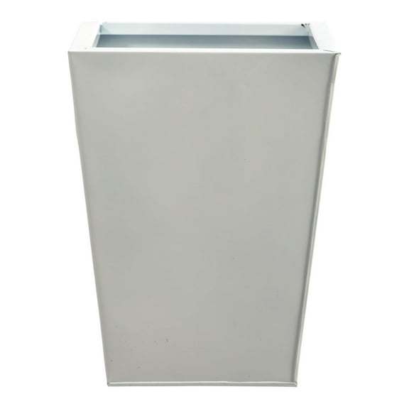 Nearly Natural 13" Classic Square Metal Planter, White