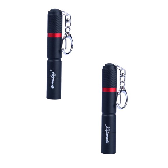 Jrocdr Mini LED Super Bright Flashlight Pen Light Small Torch Lamp Zoomable Wrist Lights for Walking at Night Rechargeable Running Flashlights Hard Hat *2PCS