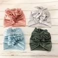 thumbnail image 1 of Newborn Floral Printed Donut Hats BeBe Infant Turban Head Hood Newborn Bow Knotted Cap children Fold hat baby girl headwrapPink He Qiyong unisex, 1 of 1