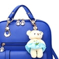 thumbnail image 2 of Stylago Womens Trendy Leather Backpack Purse Multiple Pockets Travel Shoulder Daypack Students Mini Schoolbags with Bear Pendant Blue, 2 of 6