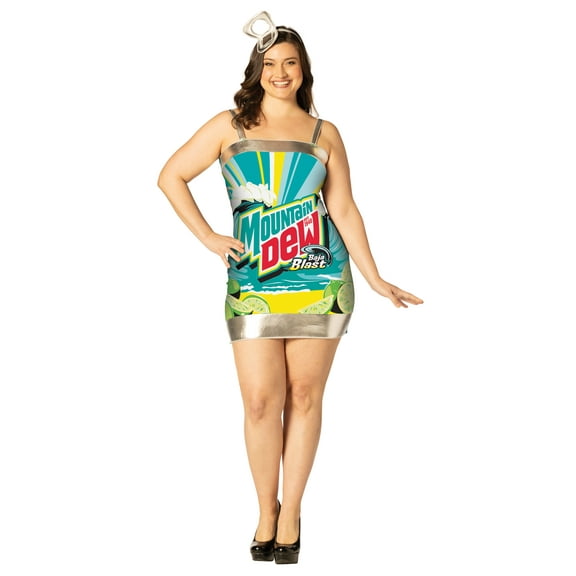 Imposta Costumes Mountain Dew Baja Blast Dress Halloween Cosutme, Green, Women's Size 12-16, 30067-LXL