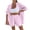 Pink, variant on WRKEKC Women Outfits Sets Summer Relaxed Vacation Style Loose Fit Shirt with Shorts Set for Casual Resort Wear and Travel
