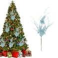 thumbnail image 2 of 32in Christmas Decorative Branch – Glittered Long Stem with Berries & Sequins – Gold Powder Party Picks for Holiday Centerpieces, Vases, Wreaths, 2 of 5