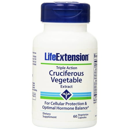 Triple Action Cruciferous Vegetable Extract, 60 veggie capsules, Scientists have identified specific extracts from cruciferous vegetables (such.., By Life Extension