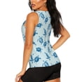 thumbnail image 3 of Xecao Turtle print women's scoop neck, loose-fit workout tank tops for the gym., 3 of 9