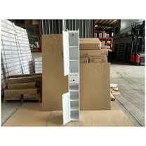 Bathroom Storage Cabinet, 67.51" Tall Freestanding Cabinet with Adjustable Shelves, Slim 2 Door Organizer for Bathroom, Kitchen, Living Room - White