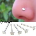 thumbnail image 1 of 4PCS Nose Ring Fashion Decorative Star Nose Stud Ring Nose Piercing Jewelry, 1 of 7