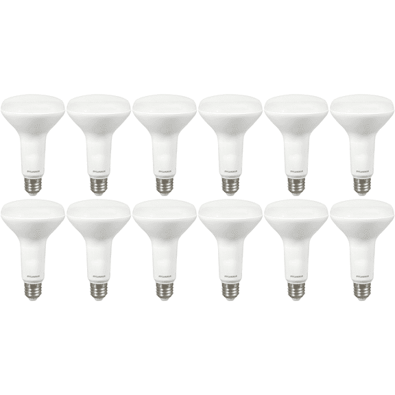 Sylvania 8.5W BR30 LED Light Bulb, 65W Equivalent, Soft White, Dimmable, 12-Pack