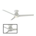 thumbnail image 3 of Tip Top 52" Matte White Dimmable LED Smart Flush Mount Ceiling Fan with Remote Control, 3 of 7